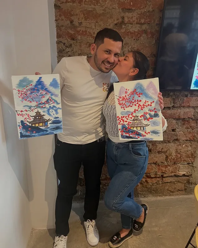 pareja pintura